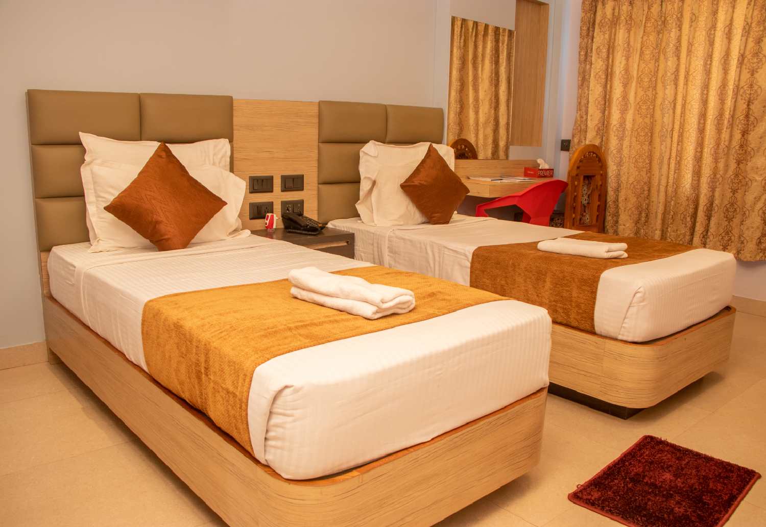 Deluxe AC Twin Bed Room at Hotel OM International Gokarna